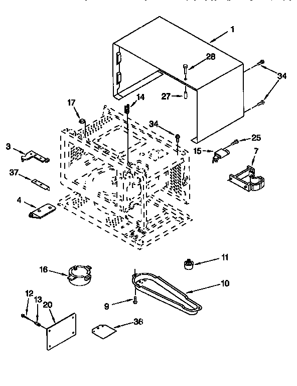Whirlpool MT8066SEB0 cabinet diagram