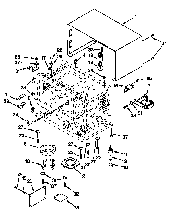 Whirlpool MT8118XEB2 cabinet diagram