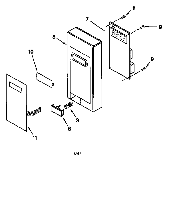 Whirlpool MT8066SEB1 control panel diagram
