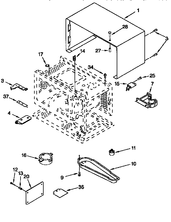 Whirlpool MT8066SEB1 cabinet diagram