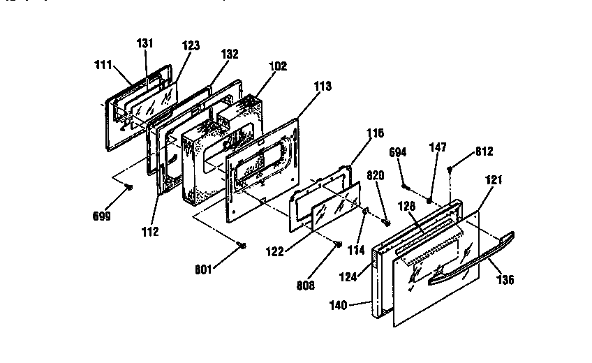 Kenmore 91195976790 door diagram