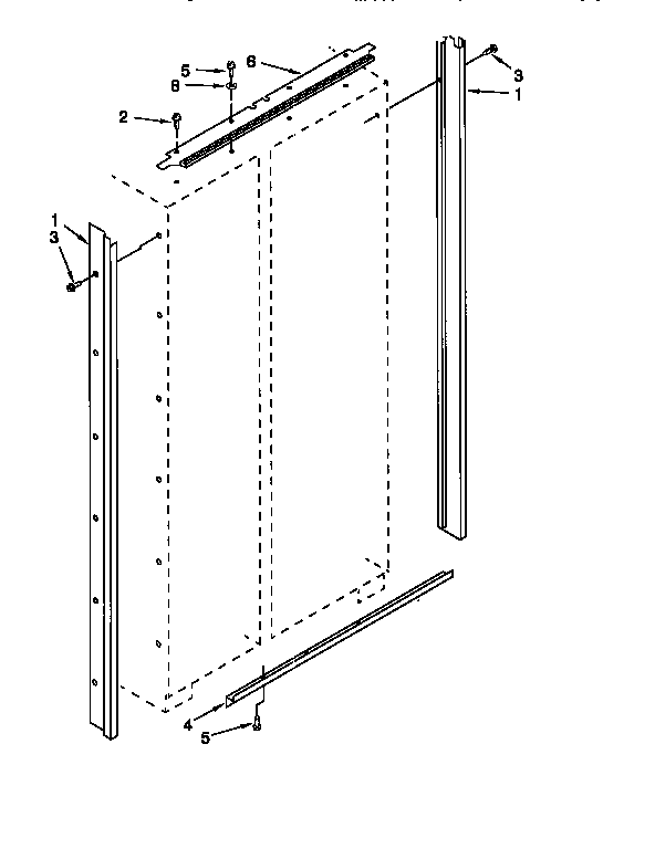 KitchenAid KSSP36QFW05 cabinet trim diagram