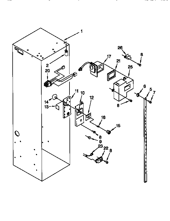 KitchenAid KSSP36QFW05 refrigerator liner diagram