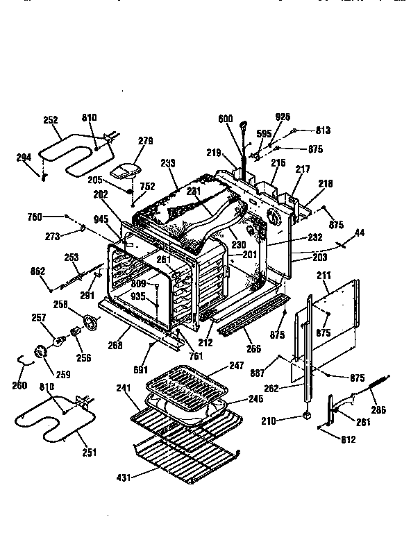 Kenmore 91147069791 body diagram