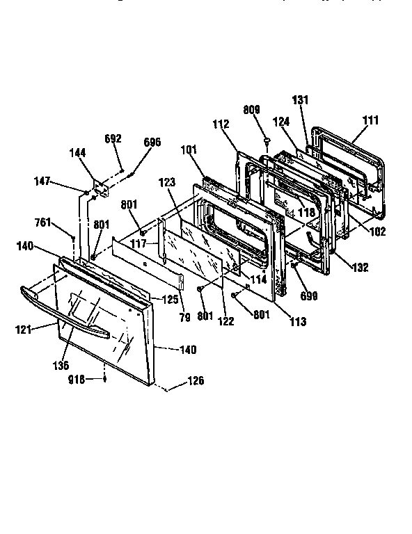 Kenmore 91147069791 door diagram