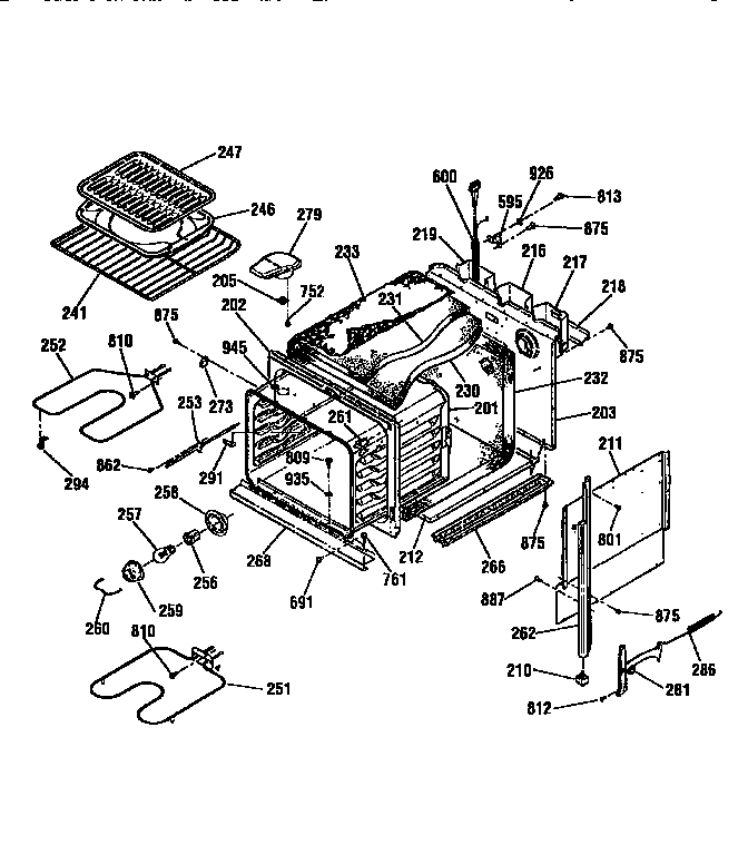 Kenmore 91147469791 body diagram