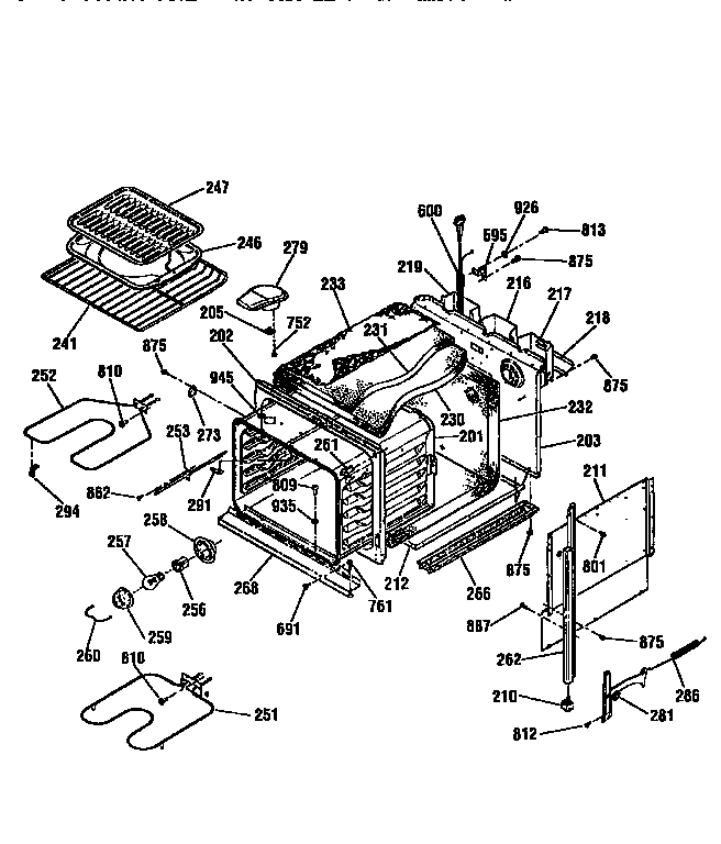 Kenmore 91147465791 body diagram