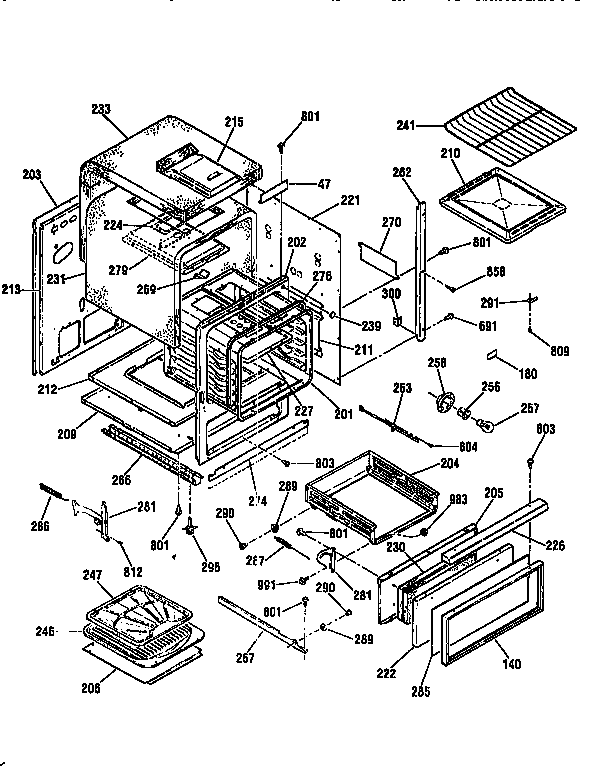 Kenmore 91130168791 body diagram