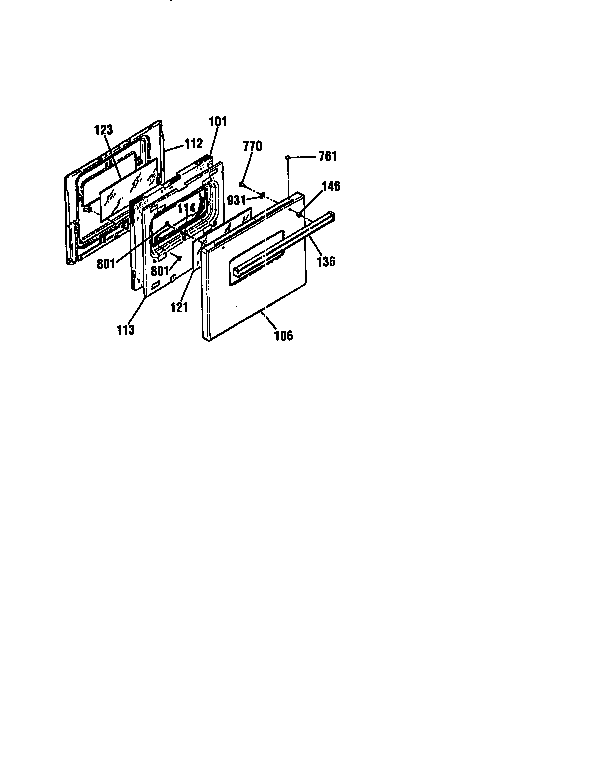 Kenmore 91130168791 door diagram
