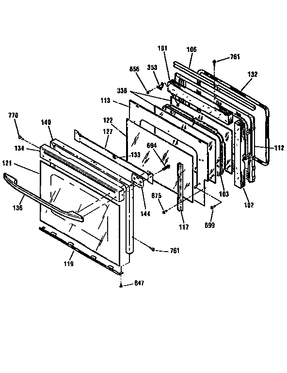Kenmore 91141066790 door diagram