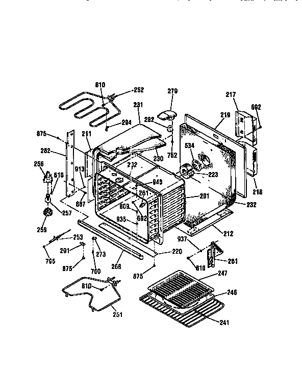 Kenmore 91141065791 body diagram
