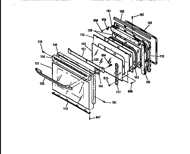 Kenmore 91141065791 door diagram