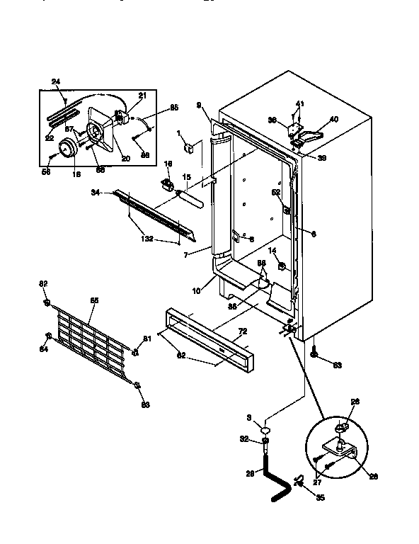 Kenmore 2539264111 cabinet diagram