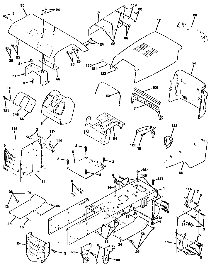 Craftsman 917258692 chassis and enclosures diagram