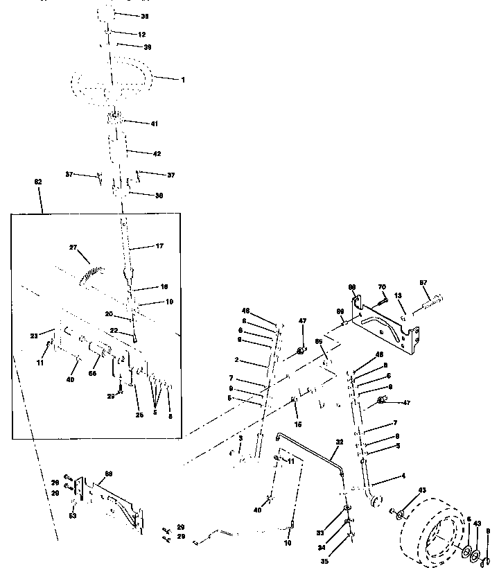 Craftsman 917258692 steering assembly diagram