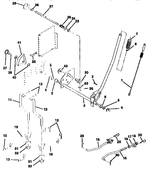 Craftsman 917258692 mower lift diagram
