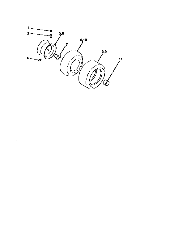 Craftsman 917258544 wheels and tires diagram