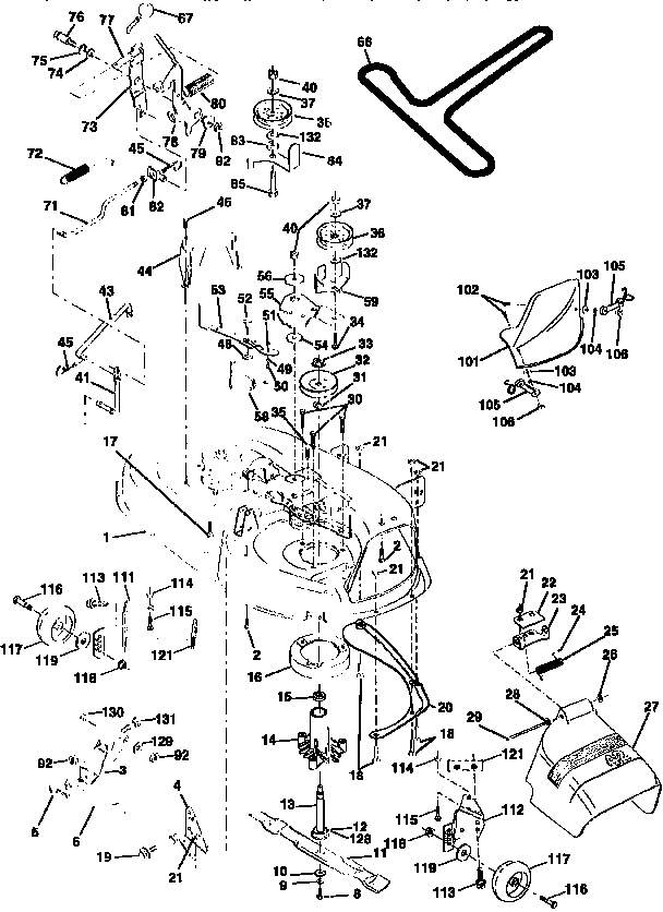 Craftsman 917258544 mower deck diagram