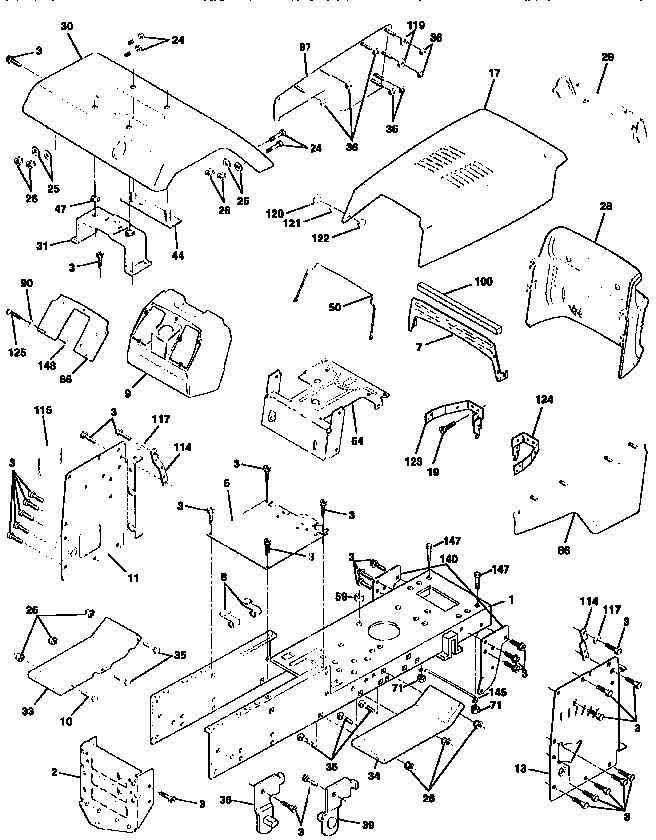 Craftsman 917258682 chassis and enclosures diagram
