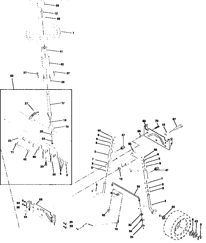 Craftsman 917258682 steering assembly diagram