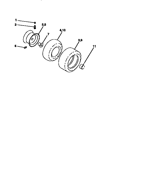 Craftsman 917258682 wheels and tires diagram