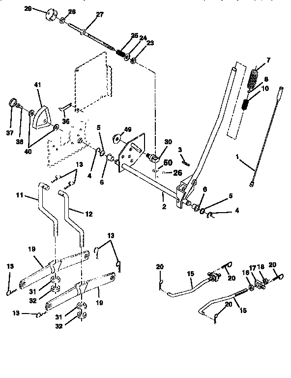 Craftsman 917258682 mower lift diagram