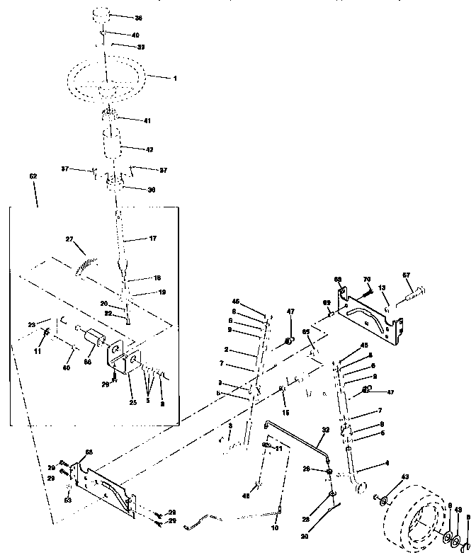 Craftsman 917258503 steering assembly diagram