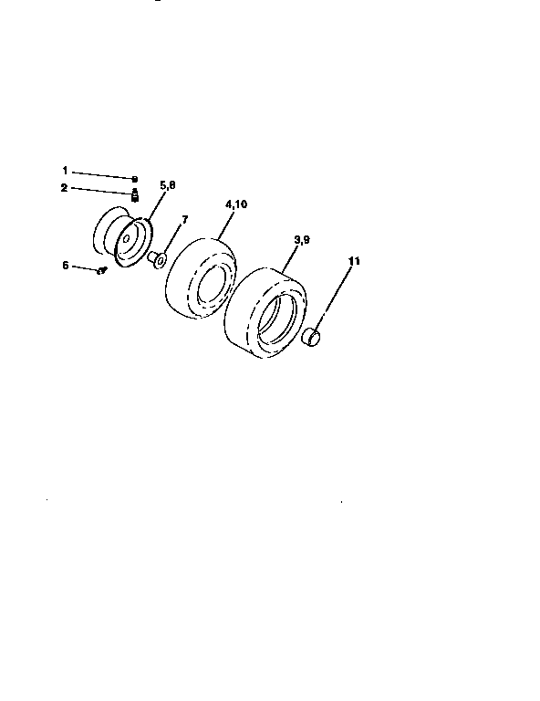 Craftsman 917258503 wheels and tires diagram