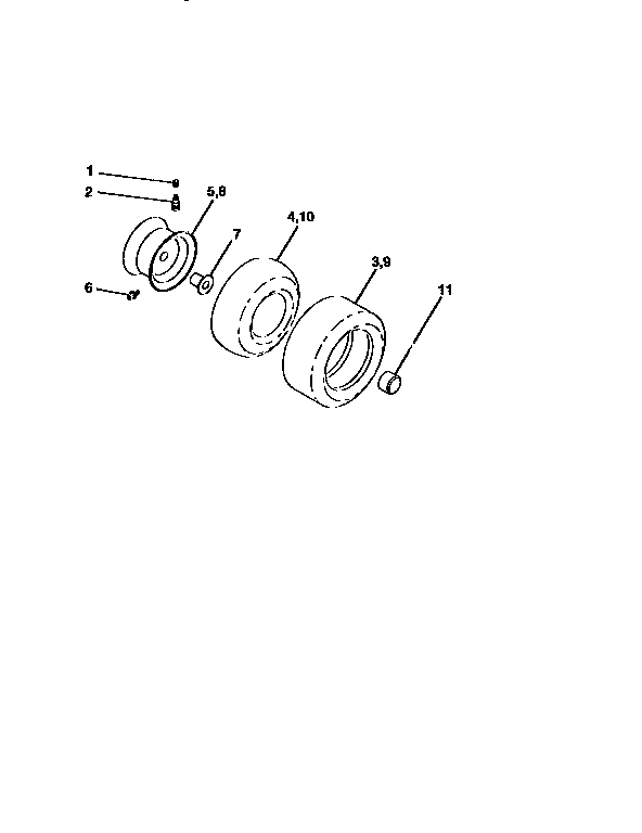 Craftsman 917258473 wheels and tires diagram