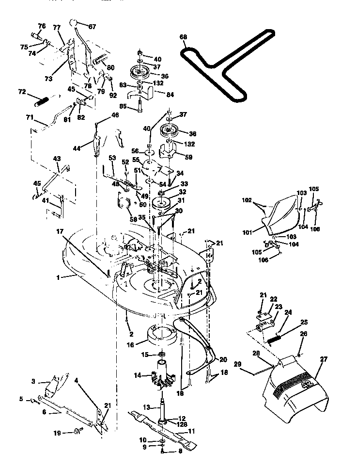 Craftsman 917258473 mower diagram