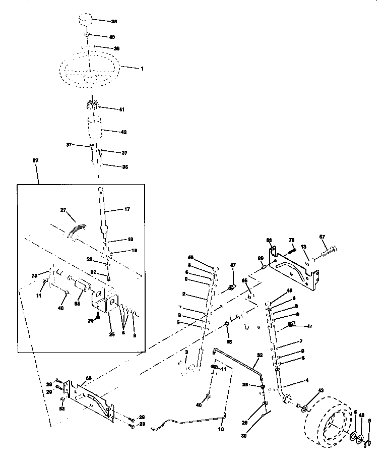 Craftsman 917258451 steering assembly diagram