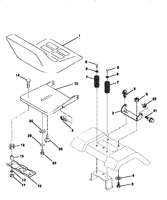 Craftsman 917258451 seat assembly diagram