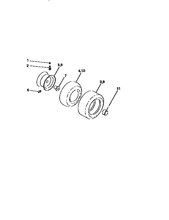 Craftsman 917258451 wheels and tires diagram