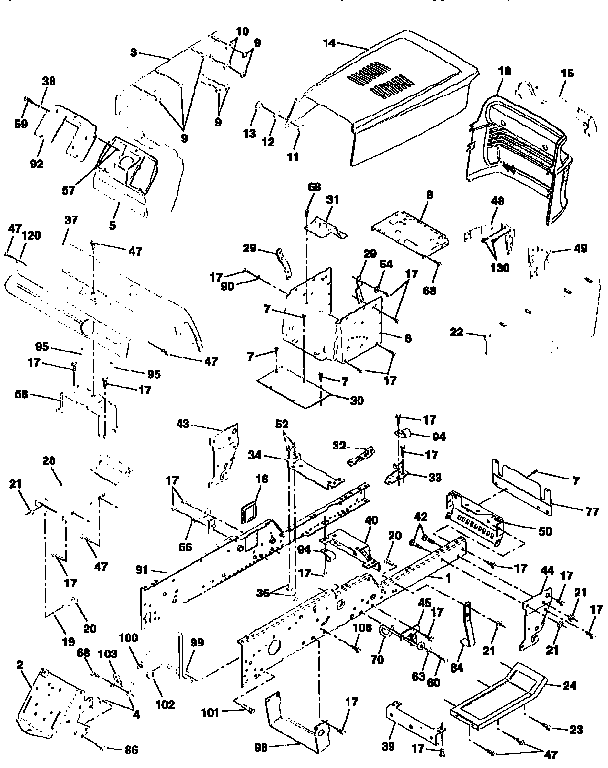 Craftsman 917258911 chassis and enclosures diagram