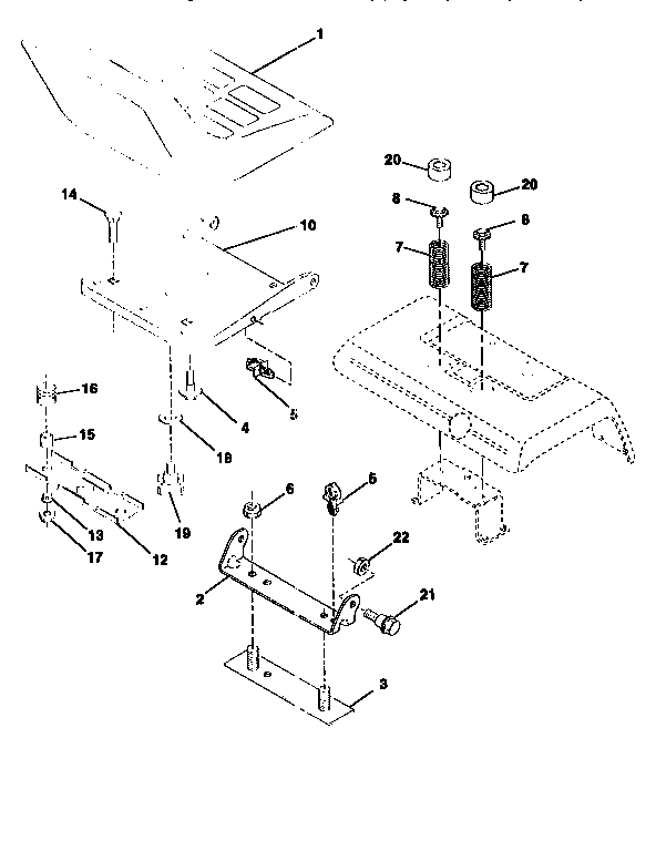 Craftsman 917258911 seat assembly diagram