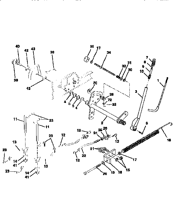 Craftsman 917258911 lift assembly diagram