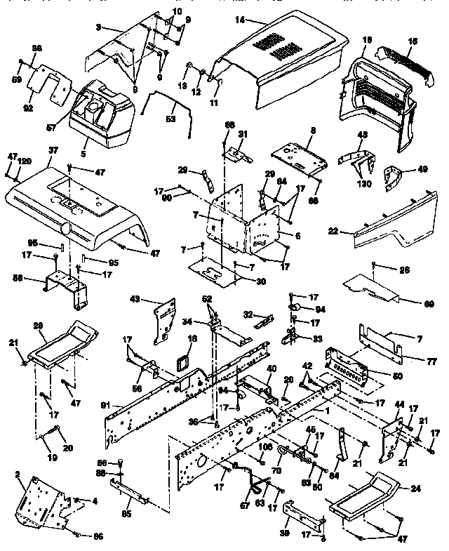 Craftsman 917258901 chassis and enclosures diagram
