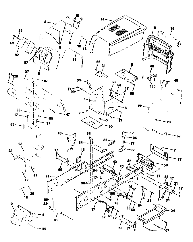 Craftsman 917258861 chassis and enclosures diagram