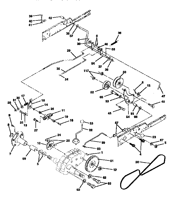 Craftsman 917258861 ground drive diagram