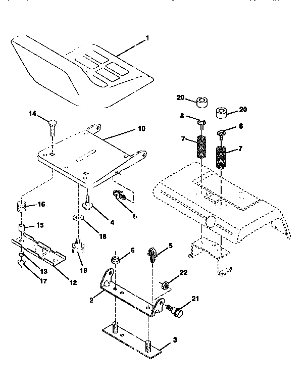 Craftsman 917258861 seat assembly diagram
