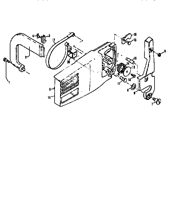 McCulloch PRO MAC 610 11-,12-600041-07 chain and brake assembly diagram