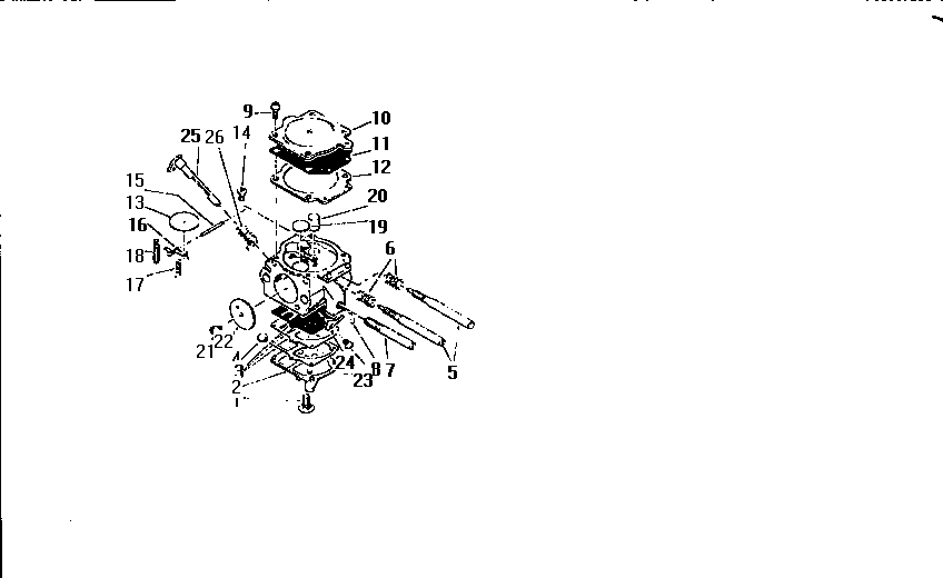 McCulloch SUPER PRO MAC 610 13-600041-04 carburetor assembly diagram