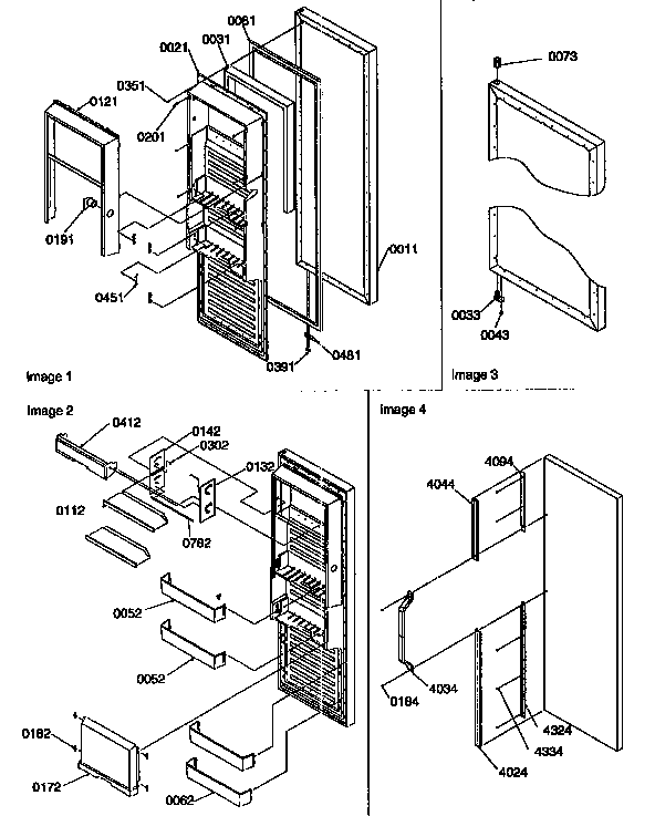 Kenmore 59657582790 refrigerator door diagram