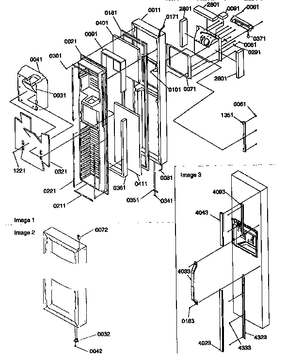 Kenmore 59657582790 freezer door diagram