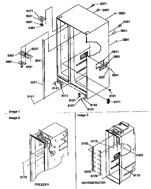 Kenmore 59657582790 cabinet diagram