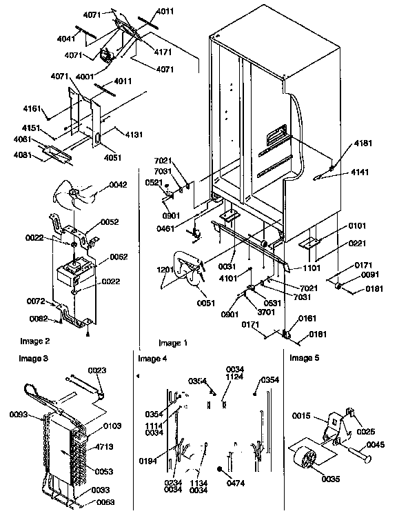 Kenmore 59657582790 drain systems, rollers diagram