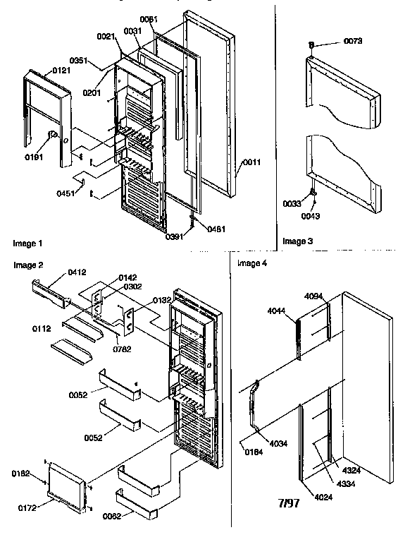 Kenmore 59657587790 refrigerator door diagram