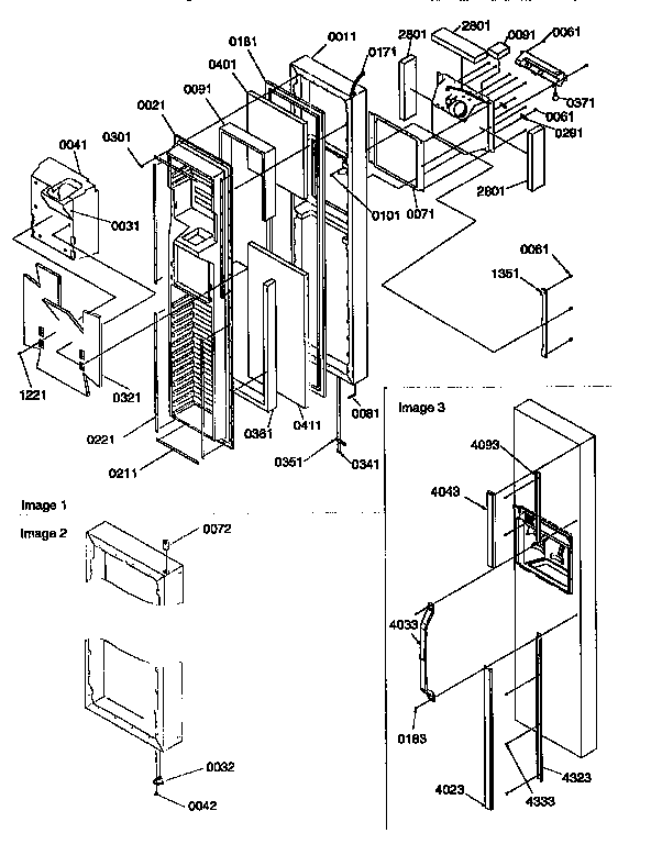 Kenmore 59657587790 freezer door diagram