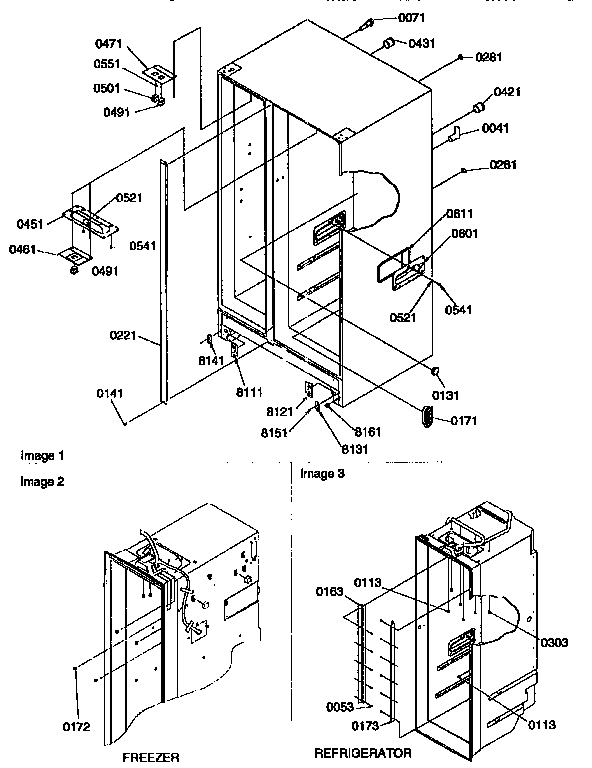Kenmore 59657587790 cabinet diagram