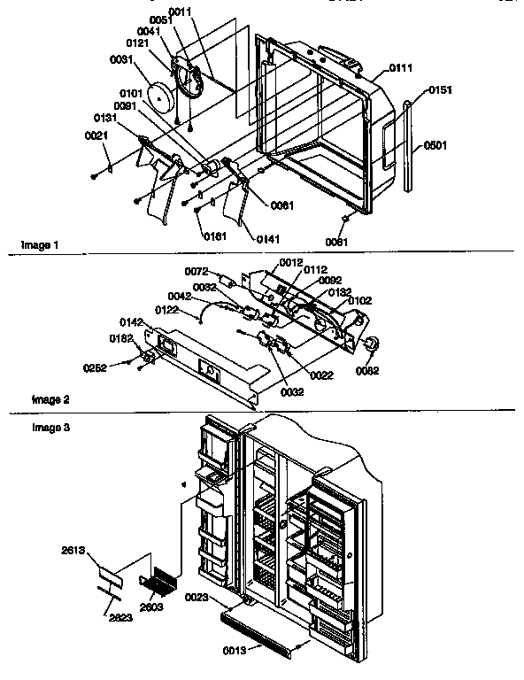 Kenmore 59657082790 ice and water cavity, electronic bracket assembly diagram